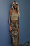 Samantha Bias Skirt - Vintage Leopard