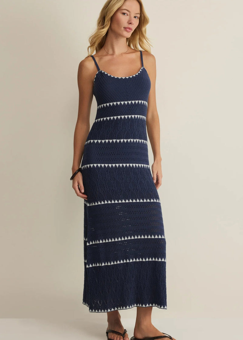 Catamaran Striped Midi Dress – Feather And Stone Boutique