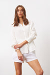 Zosia Cotton Gauze Long Sleeve Shirt - Gardenia