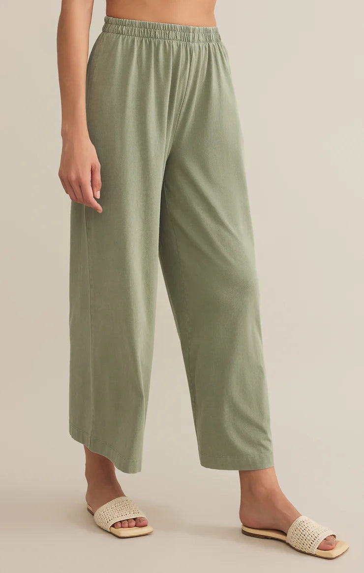 Scout Jersey Crop Flare Pant - Avocado