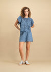 Alinna Blouse-Light Chambray
