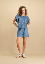 Alinna Blouse-Light Chambray