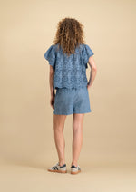 Alinna Blouse-Light Chambray