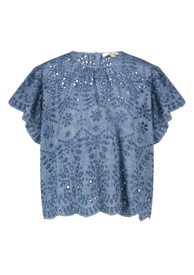 Alinna Blouse-Light Chambray