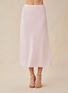 Bias Midi Skirt - Petal Pink