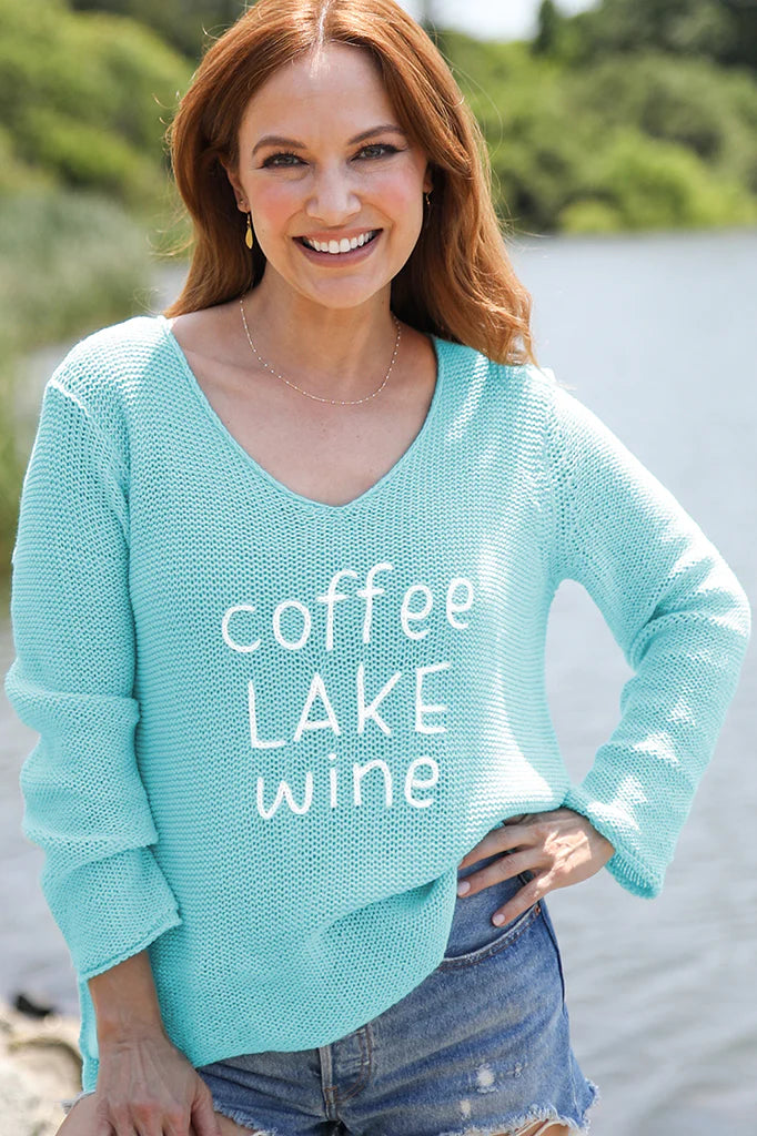 Coffee Lake Wine V-Neck