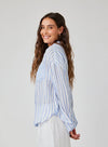 Contrast Pocket BF Shirt - Blue Sky Stripe