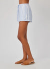 Contrast Tie Flowy Short - Blue Sky Stripe