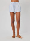 Contrast Tie Flowy Short - Blue Sky Stripe