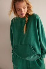 Slow It Down Pullover - Rainforest Moss