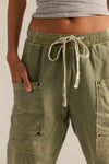 Jet Set Pull On Pant -Oil Green