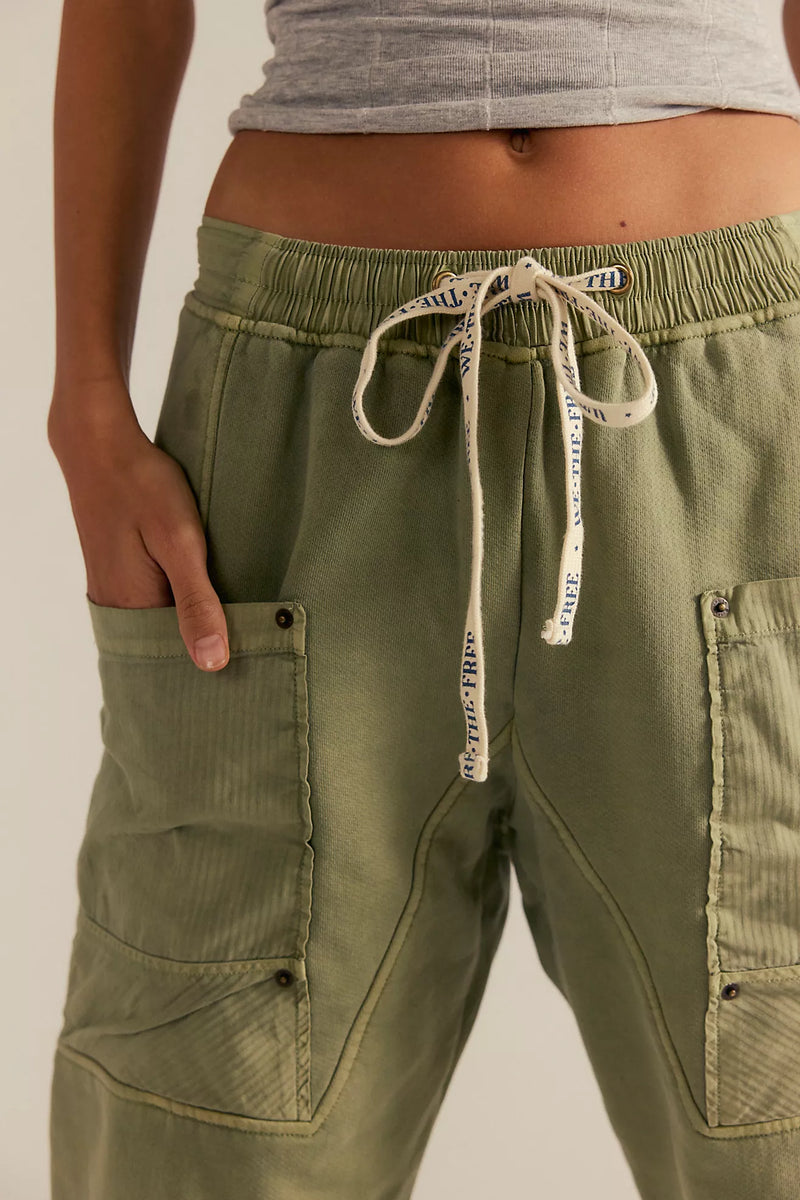 Jet Set Pull On Pant -Oil Green