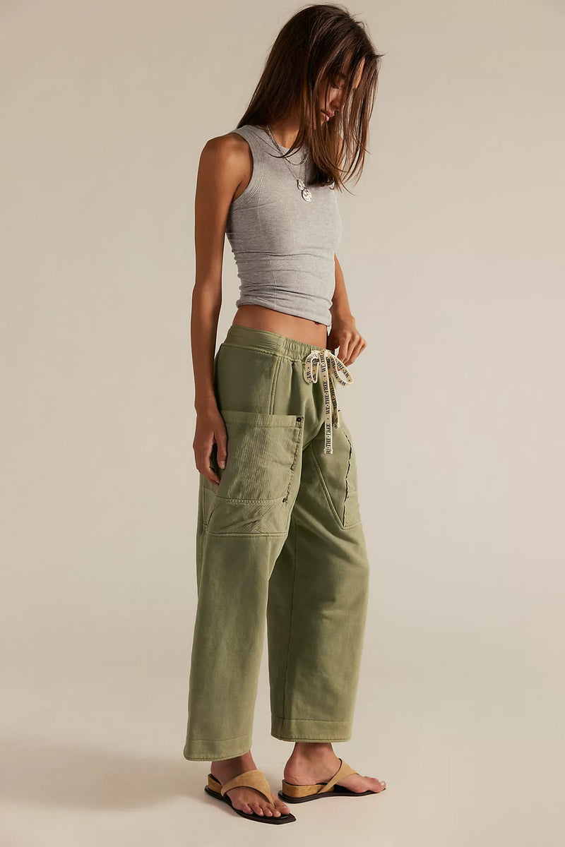 Jet Set Pull On Pant -Oil Green