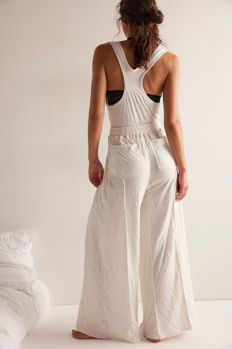 Wait A Minute Romper - Oatmeal
