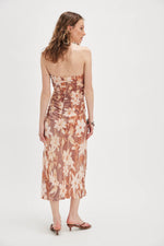 Presley Midi Dress - Copper Combo