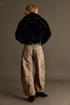 Good Luck Printed Barrel Jeans - Leo/Brown Sugar Combo