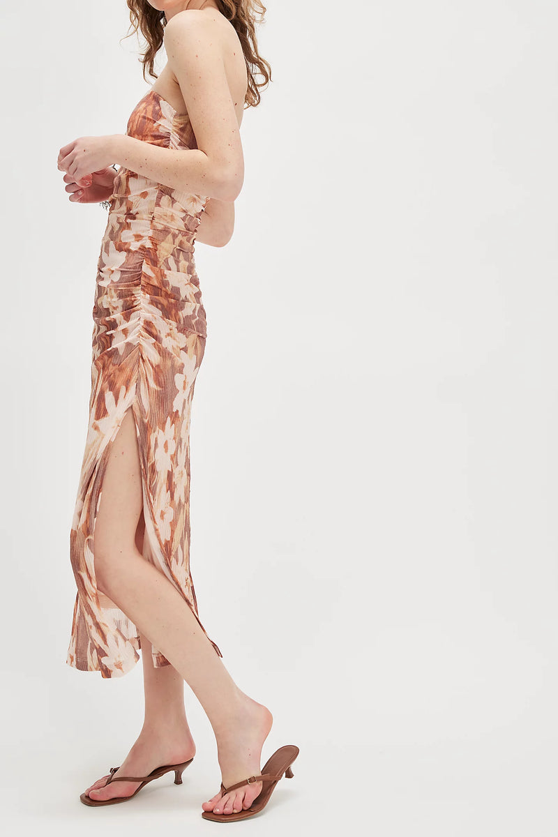 Presley Midi Dress - Copper Combo