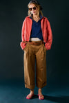 Buckle Back Trouser - Tobacco Brown
