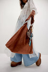Bobbi Slouch Suede Tote - Saddle