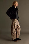 Good Luck Printed Barrel Jeans - Leo/Brown Sugar Combo