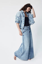 Come As You Are Denim Maxi Skirt
