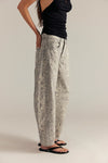 Good Luck Printed Barrel Jeans - Snake Combo