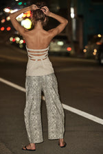 Good Luck Printed Barrel Jeans - Snake Combo