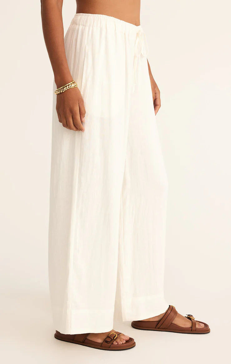 Easton Linen Pant-White