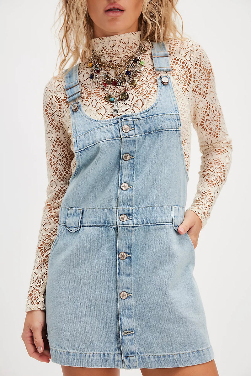 Edie Denim Skirtall-Apple Blues