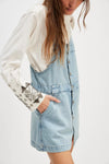 Edie Denim Skirtall-Apple Blues
