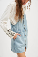 Edie Denim Skirtall-Apple Blues