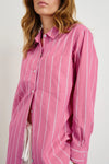 Elsa Button Up-Hibiscus
