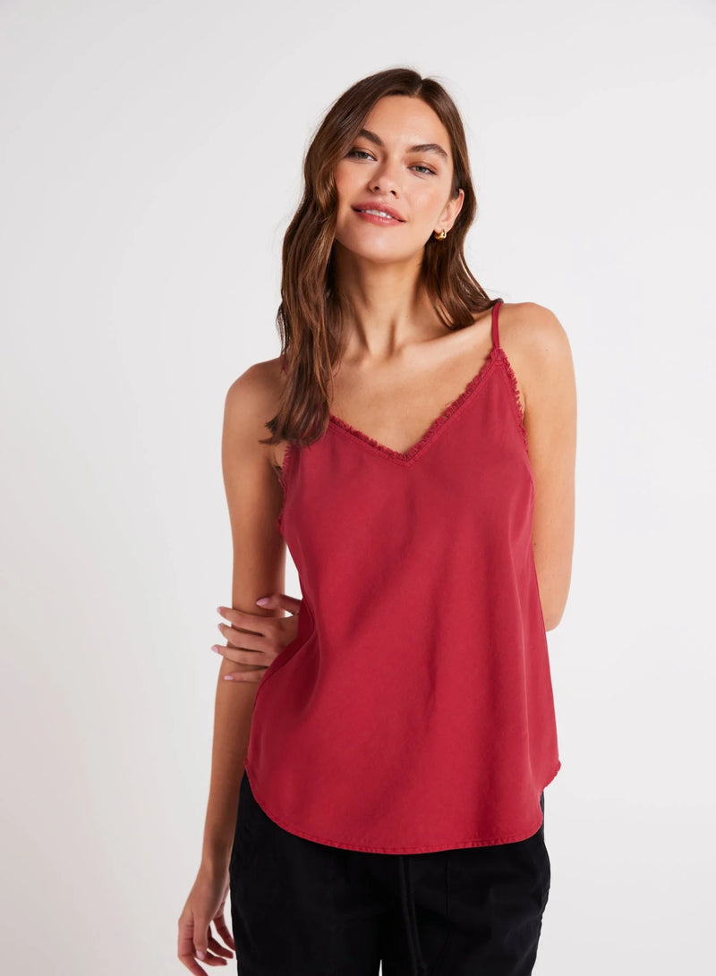 Frayed Cami - Ruby Red