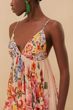 Garden Terrace Pink Maxi Dress