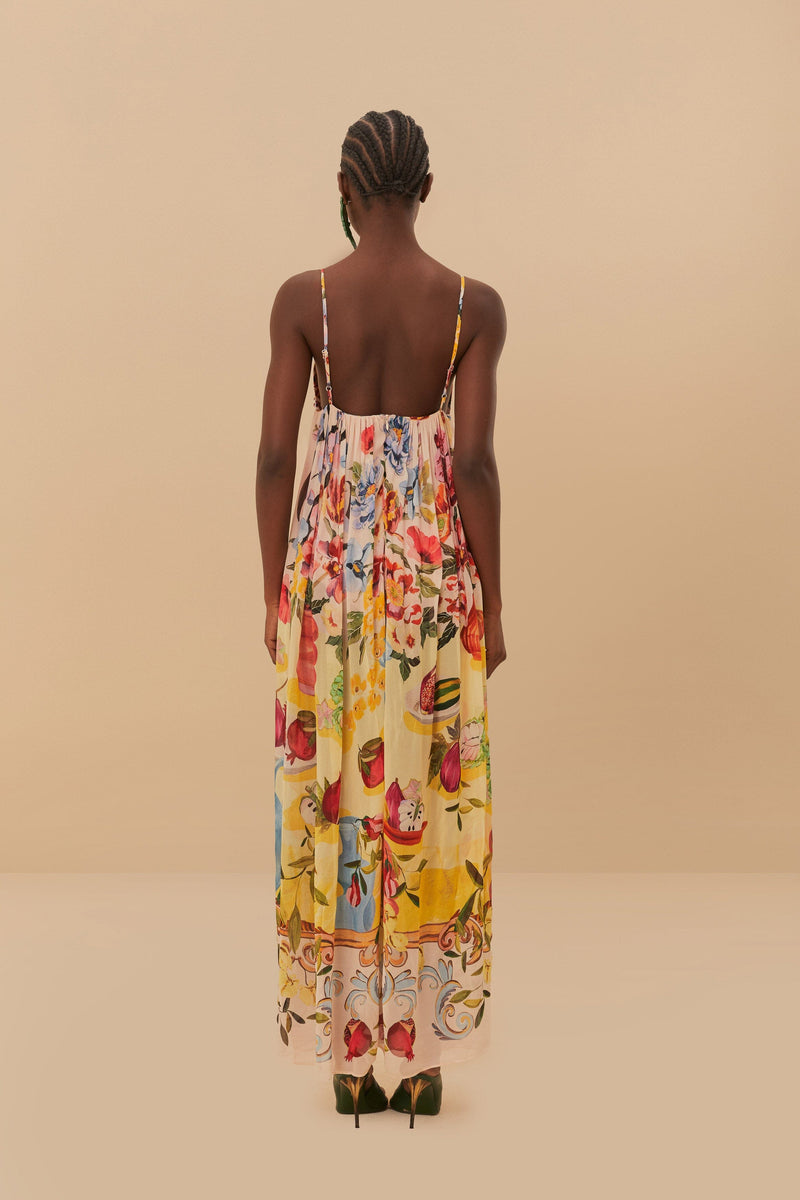 Garden Terrace Pink Maxi Dress