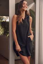 Sleeveless A-Line Dress - Vintage Black