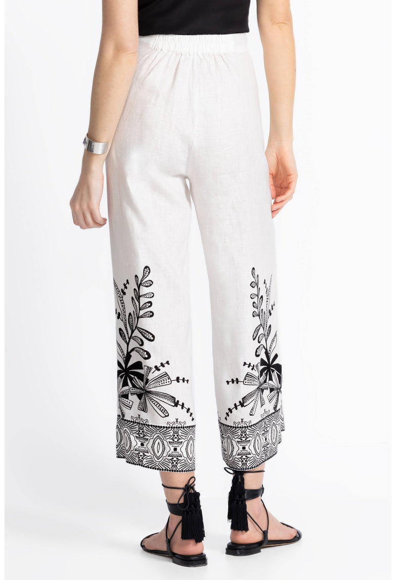 Ezra Pleated Linen Culotte