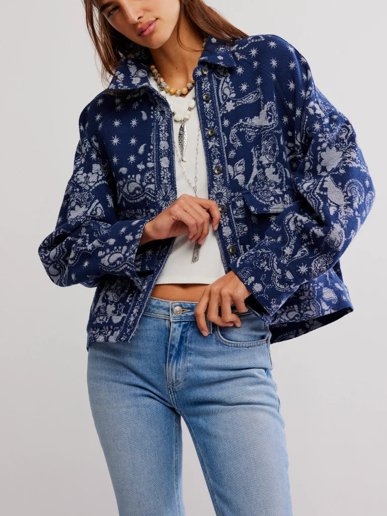Bandana Jaquard Shirt Jacket