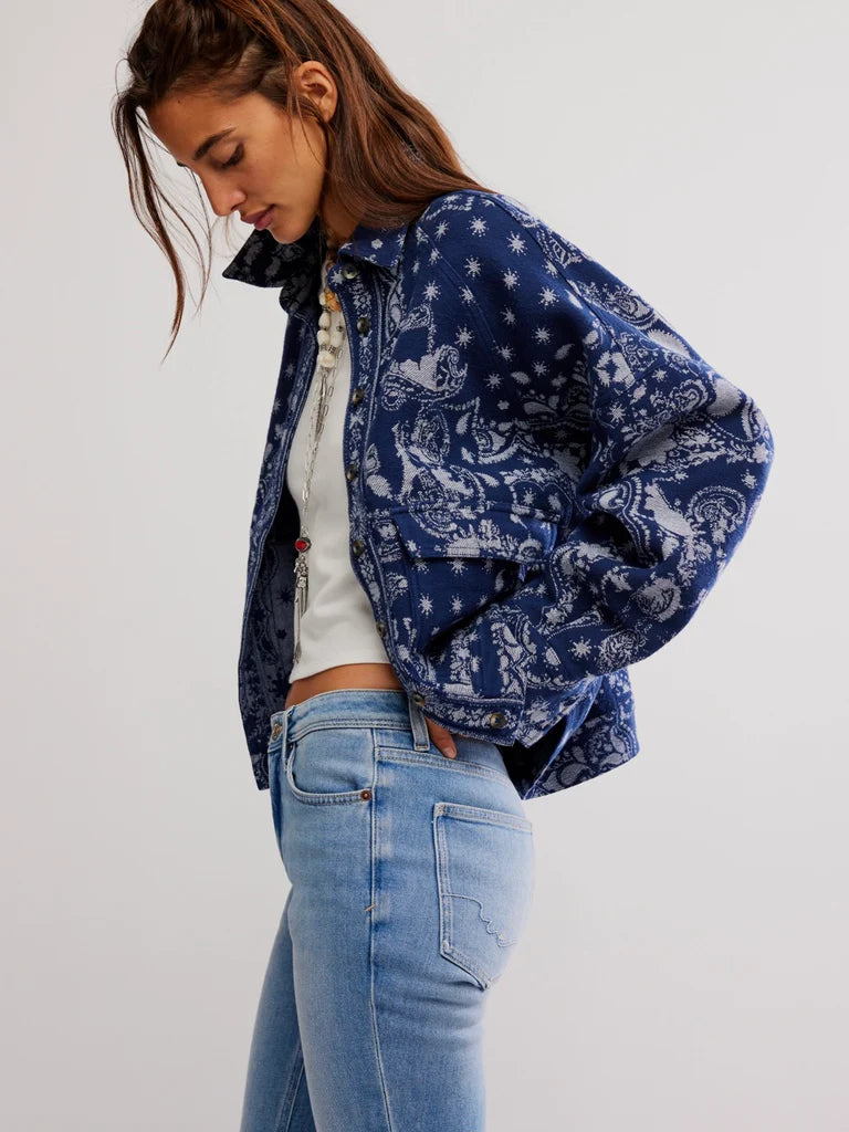Bandana Jaquard Shirt Jacket