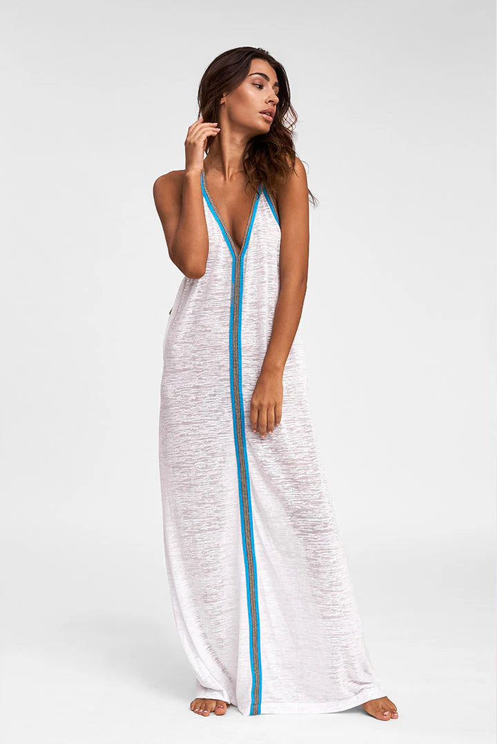 Petite Inca Sundress - White