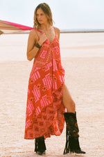 Libertine Strappy Maxi Dress-Cayenne