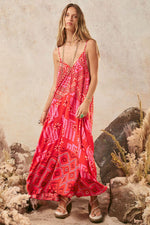 Libertine Strappy Maxi Dress-Cayenne