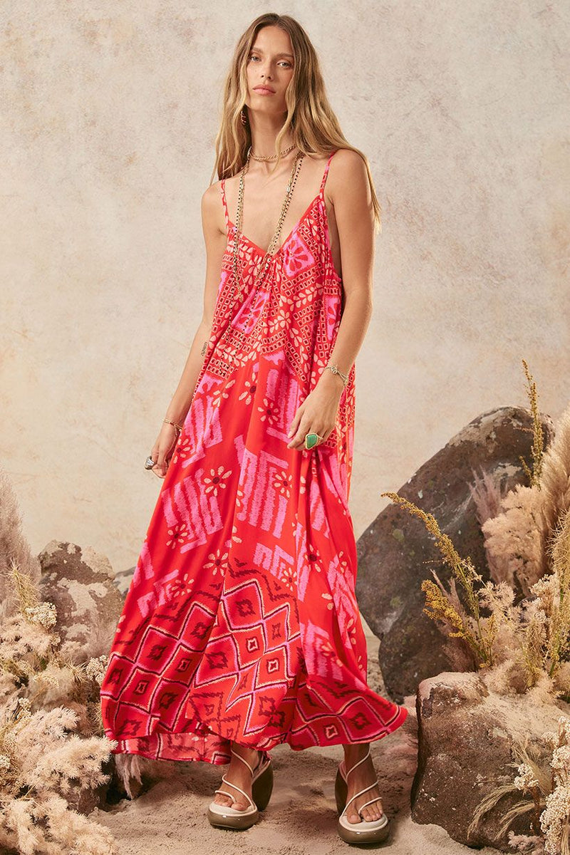 Libertine Strappy Maxi Dress-Cayenne