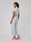 Linen Seamed Jumpsuit - Muted Sage
