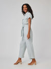 Linen Seamed Jumpsuit - Muted Sage