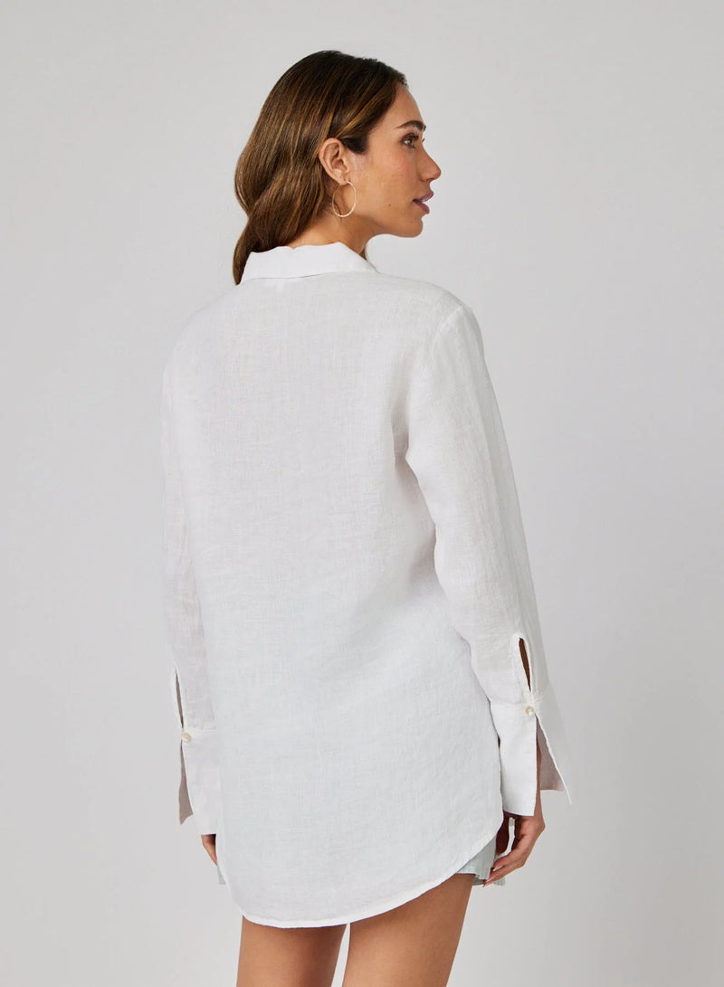 Tie Neck Tunic - White