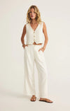 Marta Linen Vest-White
