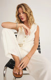 Marta Linen Vest-White