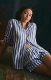 Morning Stripe Boxer-Blue/White