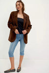 Paper Cut Vegan Suede Blazer